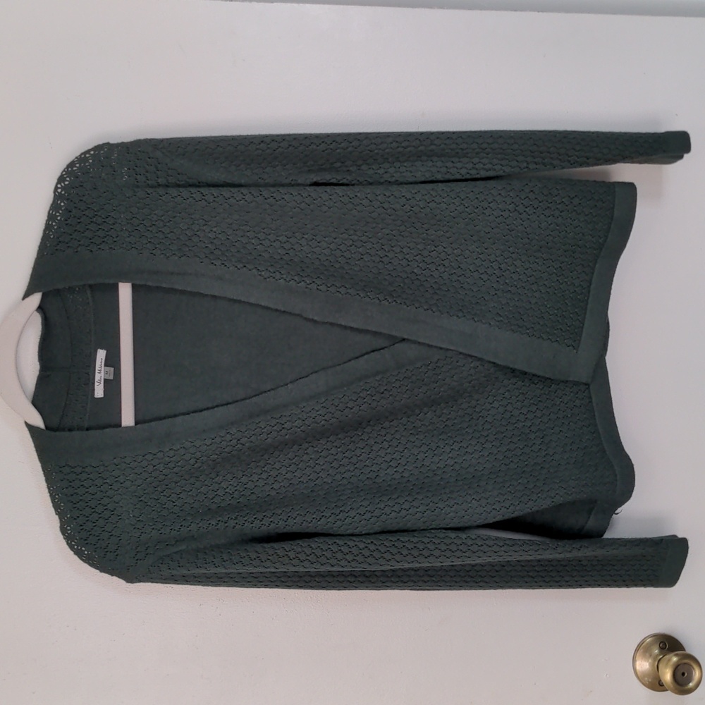 Vila Milano SUPER SOFT forest green waffle knit cardigan size medium